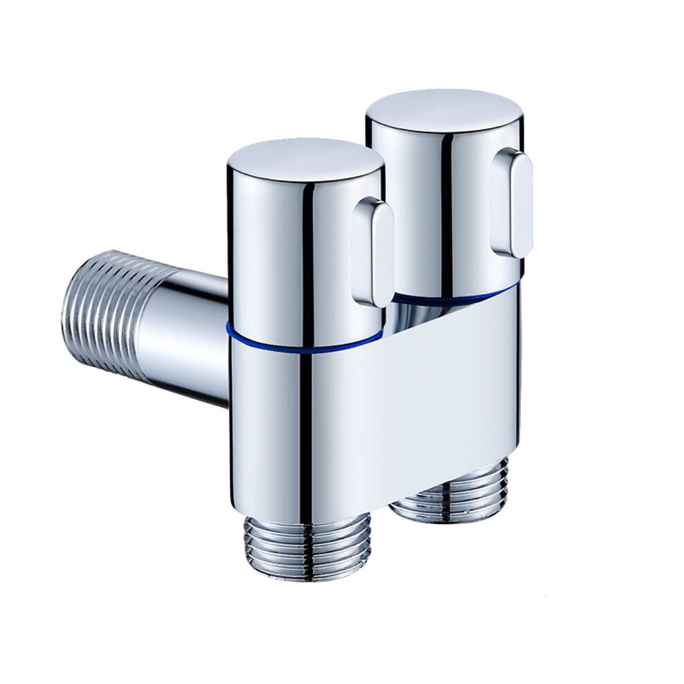 Double Outlet Brass Faucet Adapter For Washing Machine And Garden Taps Chrome Wallmounted Tap For Toilet And Mop 9382693141095