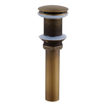 Pop-Up Drain Stopper With Built-In Strainer, Antique Brass Finish, Corrosion And Rust Resistant, Spring Loaded For Easy Operation, No Tools Needed