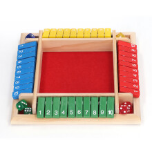 Durable Wooden Math Dice Game: Social Skills for Kids & Adults