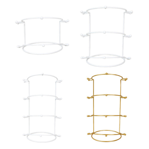 Metal Gold/White Crystal Headbands Organizer-White 2 layer 1
