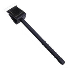 Grill Cleaning Brush with Scraper and Sponge, ThreeinOne Stainless Steel BBQ Cleaner Tool
