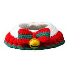 Christmas Cat Collar With Bell, Bowtie Style, Soft Cotton Wool Knit Kitten Collars For Indoor Cats And Small Dogs