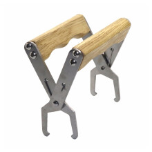 Extractor de marcos de colmena, mango de madera de agarre cómodo para una cosecha de miel sin complicaciones, soporte de marco de acero inoxidable