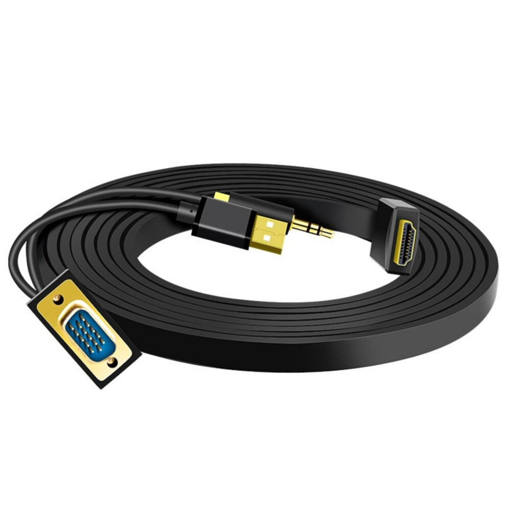 Hdtv To Vga Adapter Converter For Laptop Pc Monitor Projector, 3.5Mm Usb Cable Included, 2M Cable 9426802512045