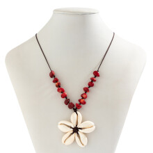 Fashion Shell Flower Pendant Necklace Ethnic Style Clavicle