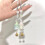 Weihnachts-Handy-Lanyard mit Perlen,-Rosa 7