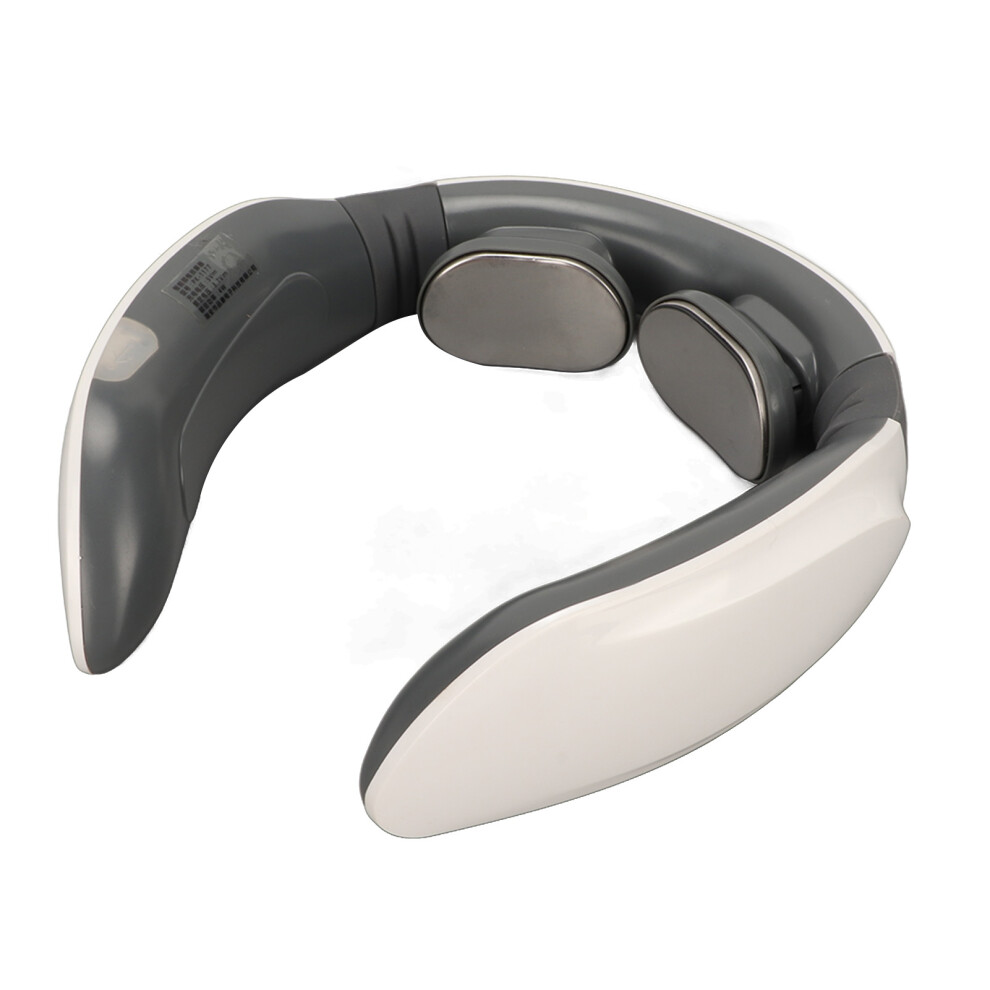 White Electric Pulse Neck Massager Abs 500Mah Vibration Massage Machine