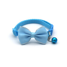 Pet Collars Bow Bell Cat Collar Adjustable Multicolor Blue 1932cm