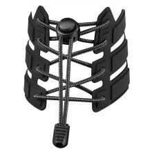Elastische Schnürsenkel ohne Binden, 110 cm, 1 Paar Black