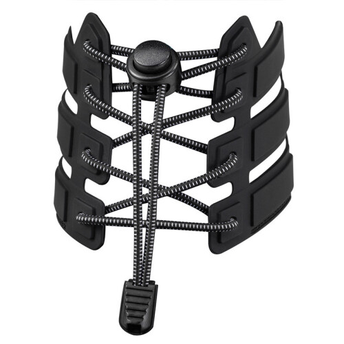 Elastische Schnürsenkel ohne Binden, 110 cm, 1 Paar Black