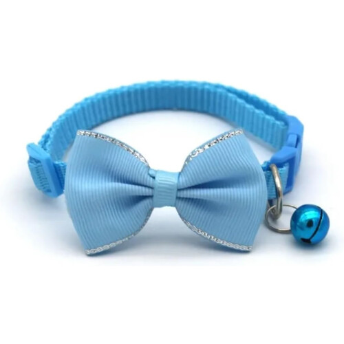 Pet Collars Bow Bell Cat Collar Adjustable Multicolor Blue 1932cm 2