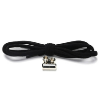 Elastische Schnürsenkel mit Verschluss 1 Paar Black