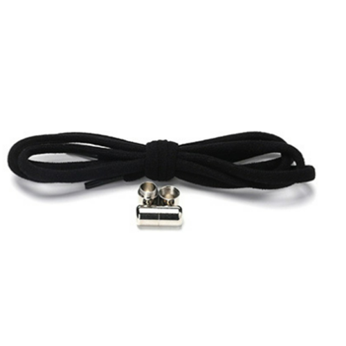 Elastische Schnürsenkel mit Verschluss 1 Paar Black