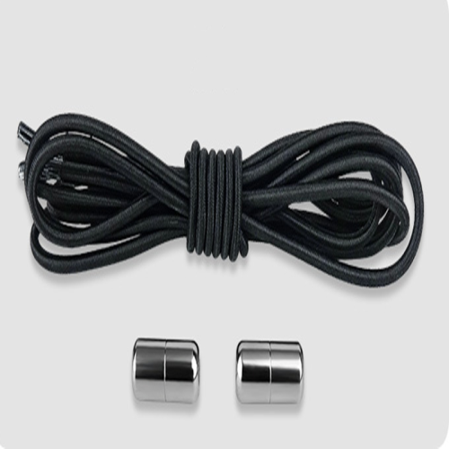 Elastische Schnürsenkel mit Verschluss 1 Paar Black 2