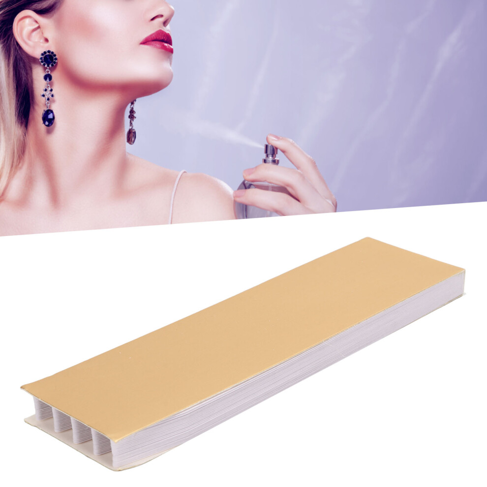 Golden 100Pcs Perfume Test Strips Disposable Aromatherapy Scent Paper 0.8X13.3cm