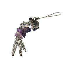 Pendentif de sac en perles de résine à la mode, porte-clés-2