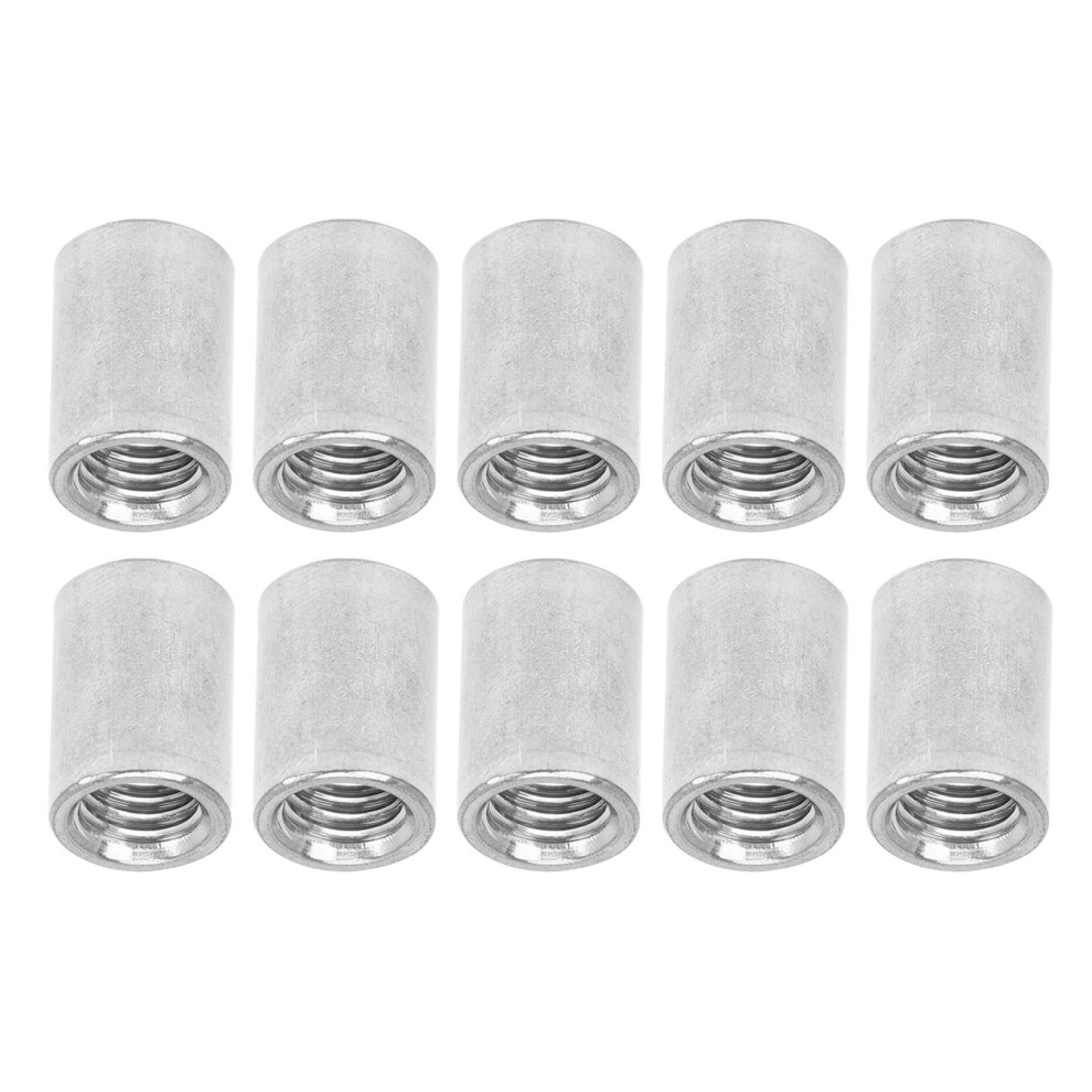 Rustproof 304 Stainless M12x1.75 Round Rod Connector Nuts 10Pcs 6901371487596