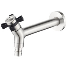 Stainless Steel Outdoor Garden Tap G1/2 Wall Mounted Rustproof Faucet for Balcony and Mop Sink