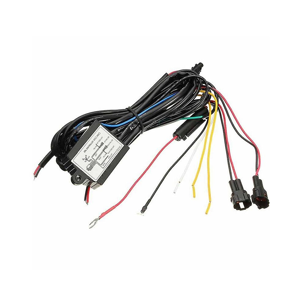 Car Drl Control Switch Harness 12V Eu Standard Daytime Running Steering Synchronous Strobe Dimming Black/Light 6901508038301