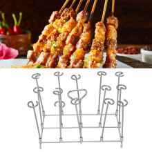 Stainless Steel Fryer Skewer Stand for Chicken & Meat, Anti-Rust Vertical Rack