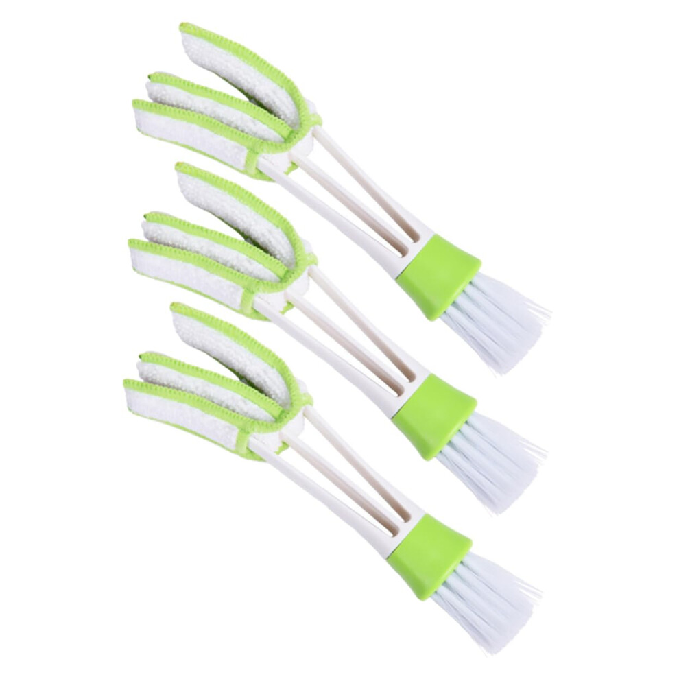 3Pcs Car Vent Cleaning Brush Set Dualended Microfiber Dust Remover For Interior Vents And Blinds 9382693755278