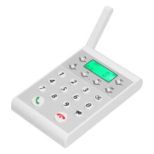 Rotatable Antenna Intercom Phone Clear Calls Up to 1000m White