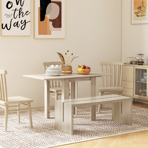 Homcom HOMCOM Folding Dining Table Extendable Kitchen Table Drop Leaf Table for 2-4