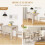 Homcom HOMCOM Folding Dining Table Extendable Kitchen Table Drop Leaf Table for 2-4 4