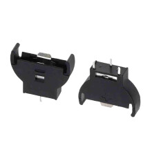 5Pcs Black Plastic CR2032 Coin Cell Battery Holder Case for DIY Electronics Secure Connection