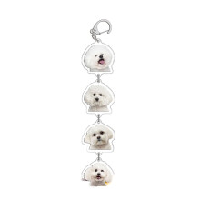 Einzigartiger Schlüsselanhänger in Hundeform,-2.Bichon Frise