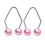 1 Paar Grübchen-Maker, Grübchen-Trainer, Modeschmuck,-Rosa 1