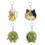 Modieuze sleutelhanger met voedselhanger, draagbare 7