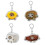 Modieuze sleutelhanger met voedselhanger, draagbare 5