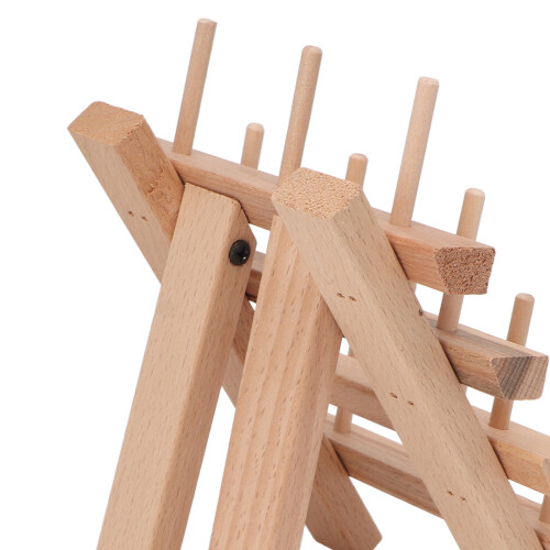 Foldable Wooden Bobbin Rack for 12 Spools Sewing Thread DIY Embroidery 2