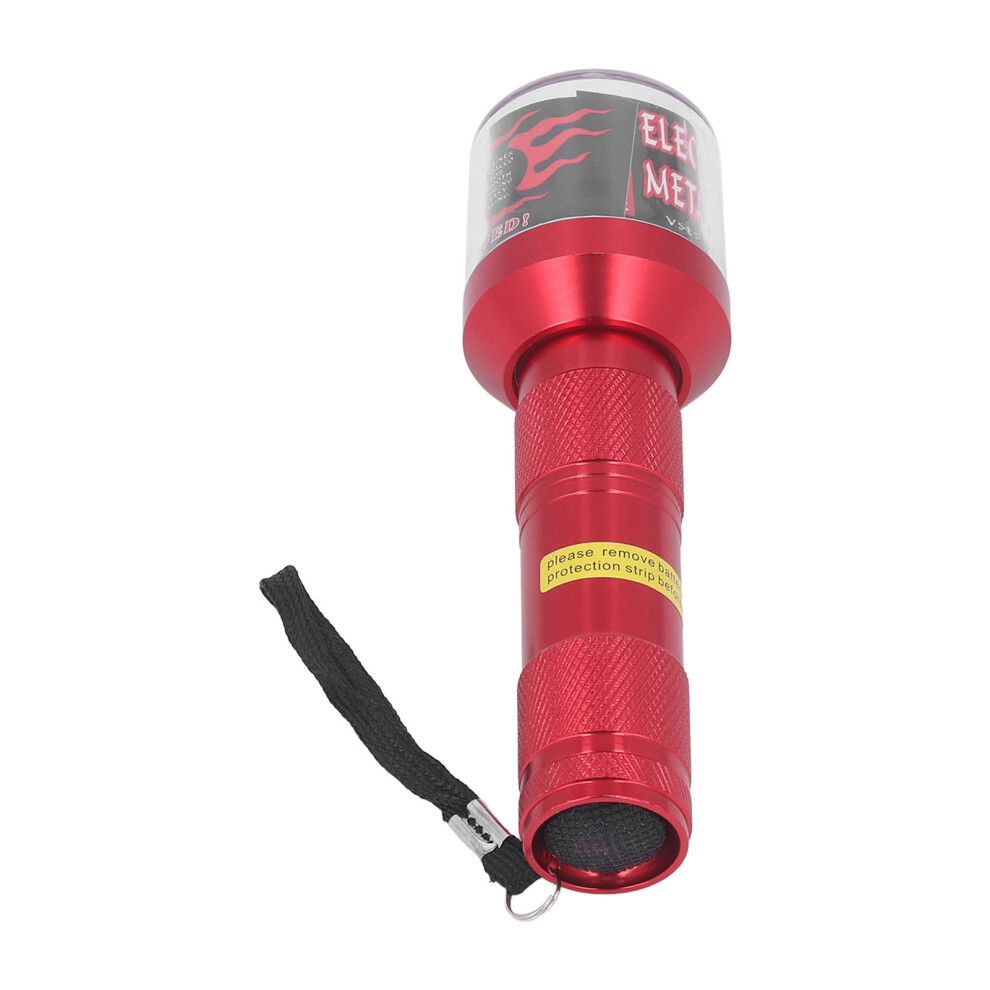 Aluminum Alloy Flashlight Herb Grinder 40mm 145mm Red Handheld