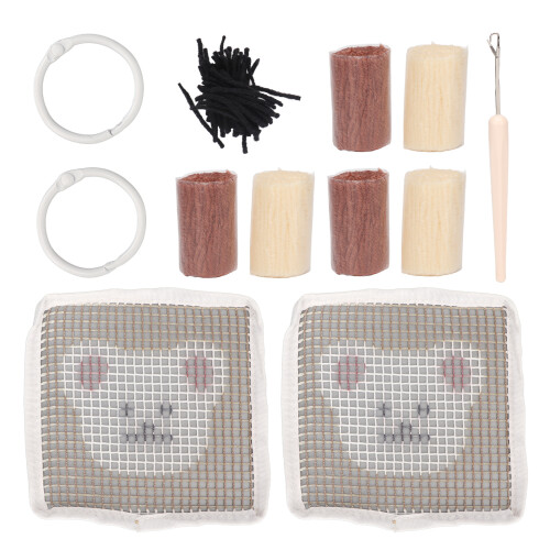 Lovely Bear Pattern Coaster DIY Kit: Heat-Resistant Craft Set