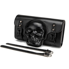 Motorcycle Front Bag Skull Pattern Vintage Tools Saddlebag Front Fork Handlebar Bag Type A