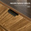 Homcom HOMCOM Two-Drawer Herringbone Bedside Table Home Cabinet Bedroom Storage Brown 5