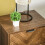 Homcom HOMCOM Two-Drawer Herringbone Bedside Table Home Cabinet Bedroom Storage Brown 8