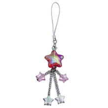 Pendentif glands en perles d'étoile, corde suspendue,-Rose