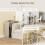 Homcom HOMCOM Folding Dining Table Foldable Drop Leaf Dinner Table for Kitchen Grey 4
