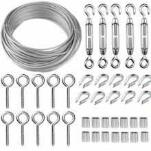 Stainless Steel 304 Adjustable Wire Rope Tensioner, Waterproof & Weatherproof Wire Rope Adjuster for Diverse Applications with Easy Installation