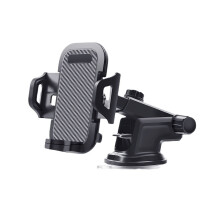 Supporto per telefono da auto con forte ventosa, dal design ergonomico, pannelli spessi in gomma siliconica sottovuoto, meccanismo facile da usare e