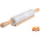 Rolo de mármore de 38 cm (15 polegadas), utensílio de confeitaria versátil com superfície lisa e cabos de madeira para abrir massa sem esforço. 1