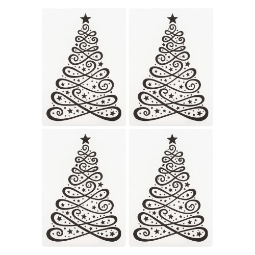 4 Stück Weihnachts-Prägefolder 14,7 x 10,5 cm 1