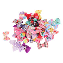 Minisløyfer for hårstyling for kjæledyr og spedbarn, hårsløyfe for bryllup med polyesterstoff og elastisk bånd, søte slitesterke hårtilbehør