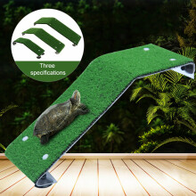 Piattaforma per crogiolarsi al sole per tartarughe per habitat di rettili, rampa per tartarughe con superficie antiscivolo e design in acrilico