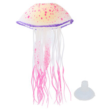 Meduse artificiali per la decorazione dell'acquario, design luminoso con movimento realistico, ornamento galleggiante in silicone, elemento
