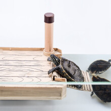 Piattaforma per prendere il sole per tartarughe, molo galleggiante, pontile decorativo per tartarughe con design naturale, piattaforma galleggiante