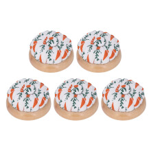 Portable Design Pin Cushion Wooden Base With Cute Patterns And Magnetic Storage For Needle Holder Sewing Accessories Used In DIY Crafts